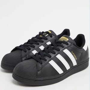 Adidas Black Superstar Shoes